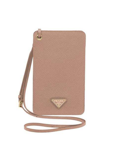 Powder Pink Saffiano Leather Smartphone Case 